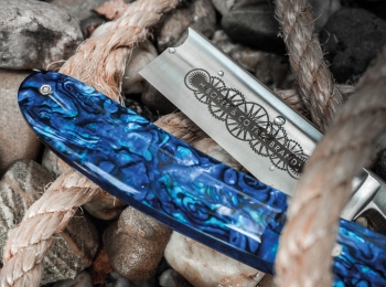 Фото 2: Бритва опасная Boker Manufaktur SOLINGEN 140557 Blue Shell 7/8