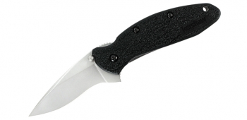 Нож складной Kershaw 1620 Scallion, чёрная рукоять, полуавтомат (маленький)