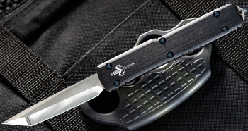 Фронтальный нож Microtech 320-MCK Marfione Custom Ultratech T/E Выкидной, зеркальная полировка