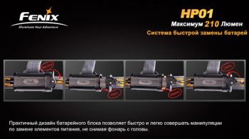 Фото 6: Налобный фонарь Fenix HP01 (XP-G R5, 210 лм, 2хАА) цвет корпуса жёлтый