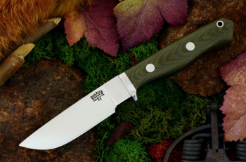 Нож Bark River Gameskeeper Green Linen Micarta