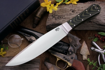 Нож Bark River Rogue Black & Green Linen Micarta