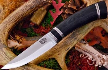 Нож Bark River Scandi Black Canvas Micarta Black Paper Spacer