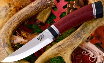 Нож Bark River Scandi Maroon Linen Micarta Black Paper Spacer