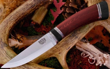 Нож Bark River Scandi Red Linen Micarta Black Paper Spacer